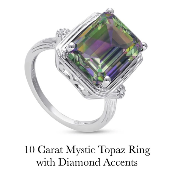 Stunning 10 Carat Mystic Topaz Necklace with Diamond Accent - Picture 14 of 16